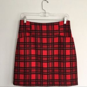 Gianni Bini Plaid Tartan High Waisted Mini Skirt